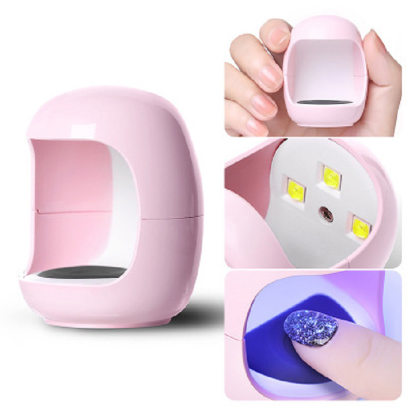 3W UV USB Asciugacapelli per unghie Gel per polimerizzazione Macchina 30s Forma di uovo veloce Lampada per asciuga unghie a led senza cavo di contatto per Nail Art Salon